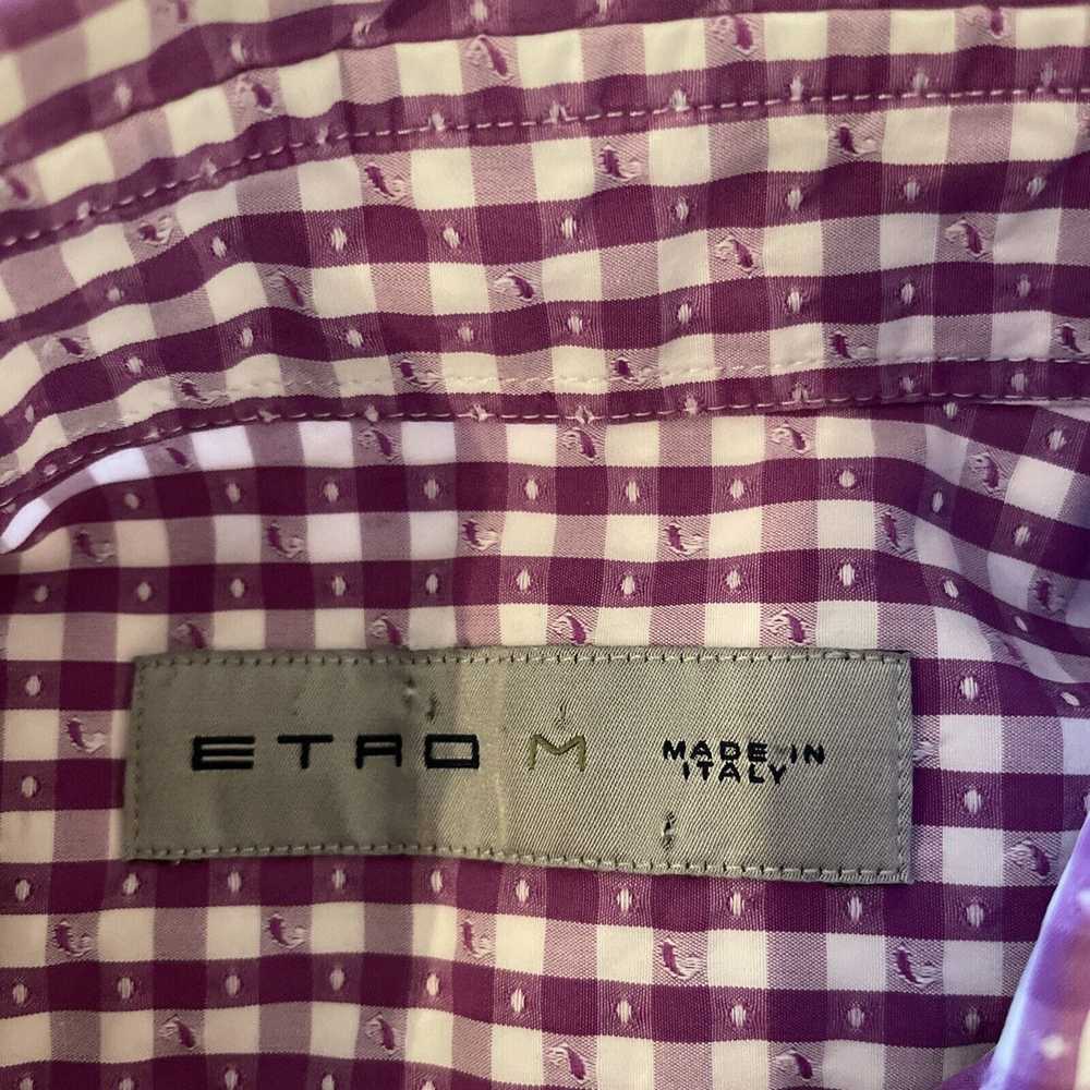Etro Woven Seersucker Check Sport Shirt - image 5