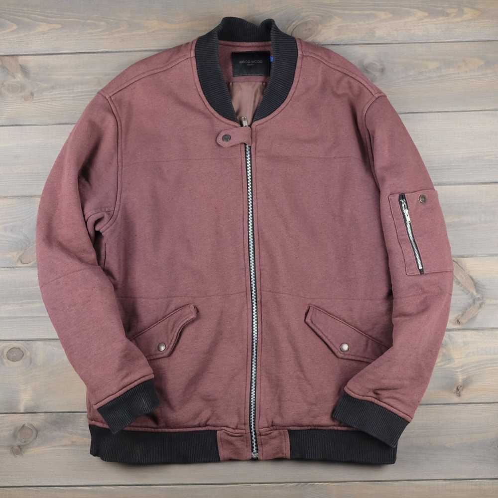 Streetwear × Wood Wood Wood Wood burgundy bomber … - image 10