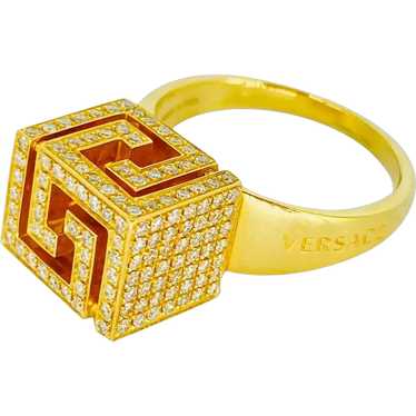 Versace Fine Jewelry Greek Key Cube VVS Diamond En