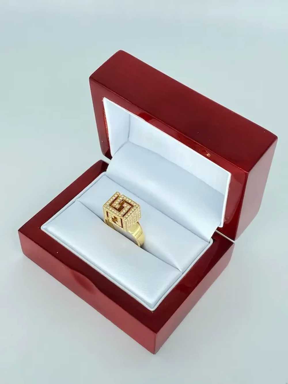 Versace Fine Jewelry Greek Key Cube VVS Diamond E… - image 3