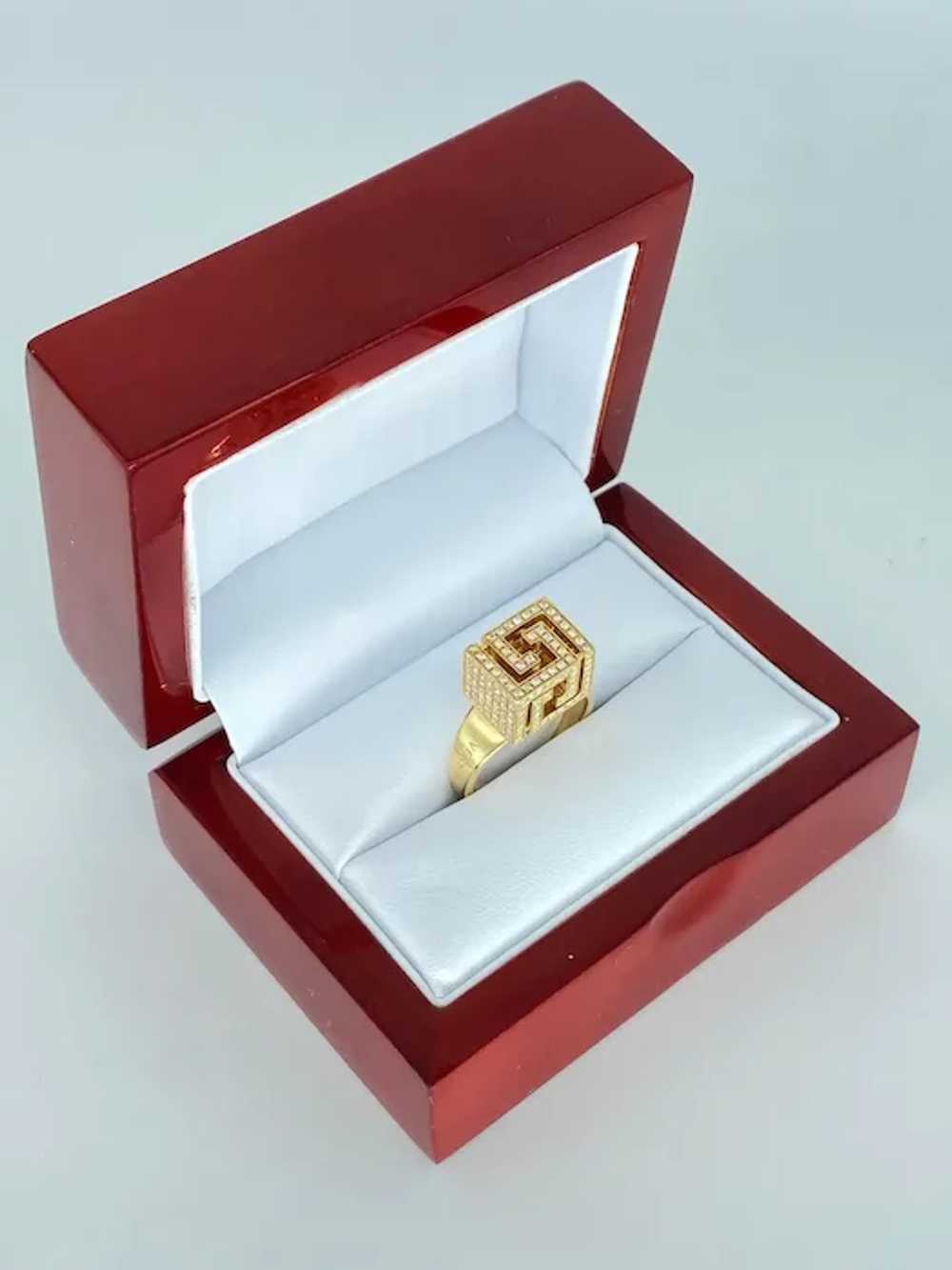 Versace Fine Jewelry Greek Key Cube VVS Diamond E… - image 4