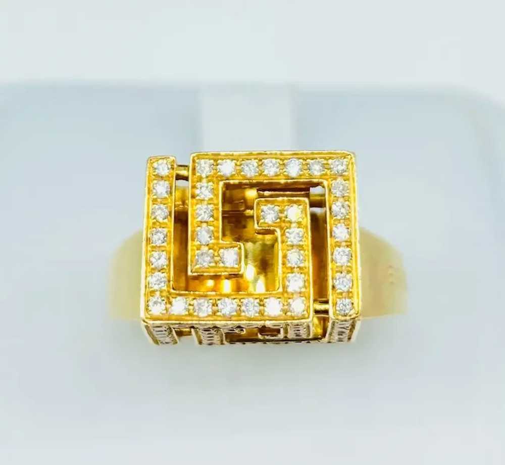 Versace Fine Jewelry Greek Key Cube VVS Diamond E… - image 9