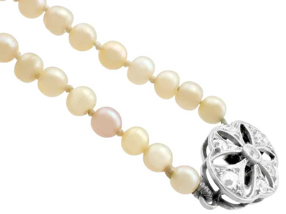 Antique and Vintage Single Strand Pearl Necklace … - image 4