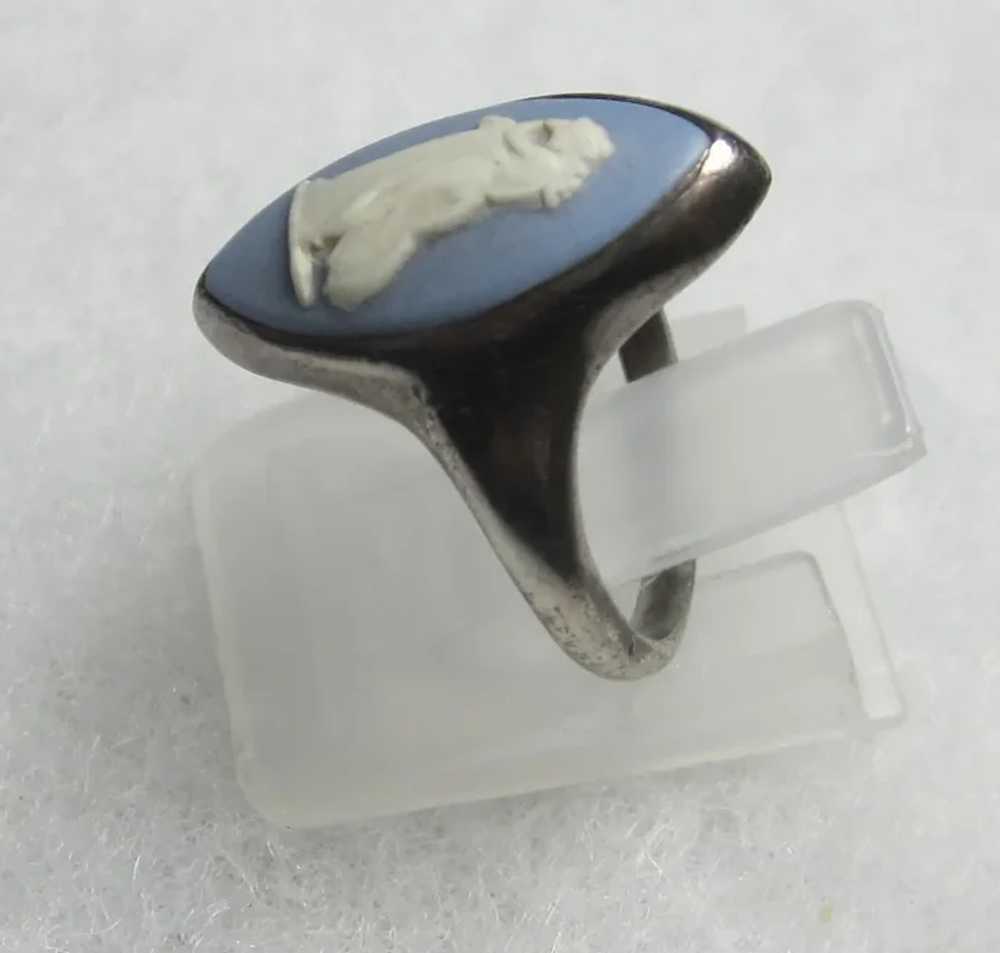 Vintage Wedgwood Sterling Silver Jasperware Ring … - image 2