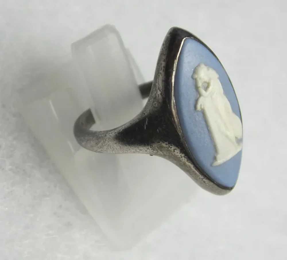 Vintage Wedgwood Sterling Silver Jasperware Ring … - image 3