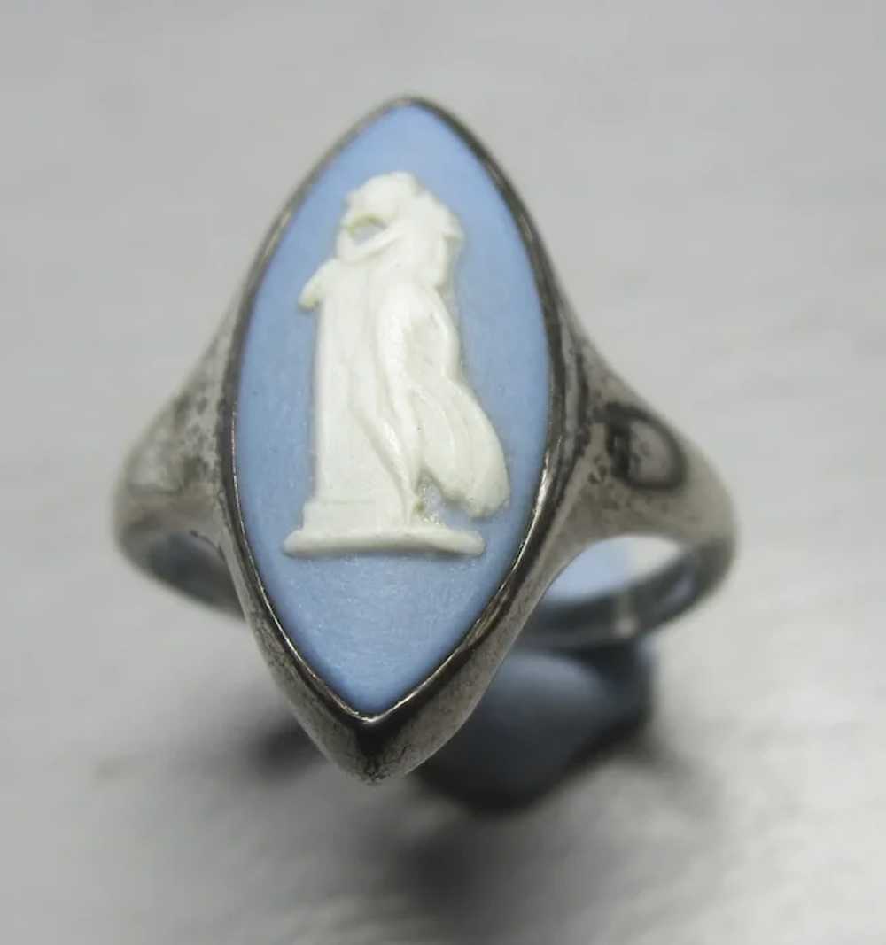 Vintage Wedgwood Sterling Silver Jasperware Ring … - image 8