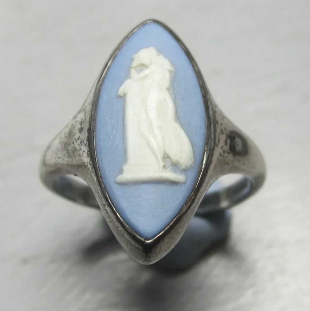 Vintage Wedgwood Sterling Silver Jasperware Ring … - image 9