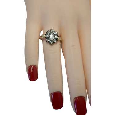 Georgian Rose Cut Diamond Cluster Ring - image 1