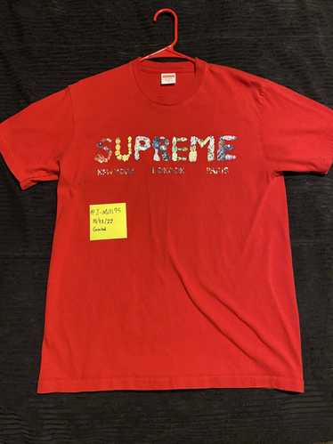 Supreme rocks hotsell tee red