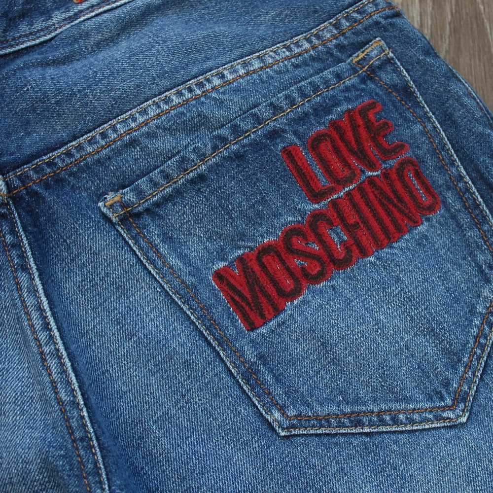 Moschino Moschino Love ♥️ Red Logo Jeans embroide… - image 4