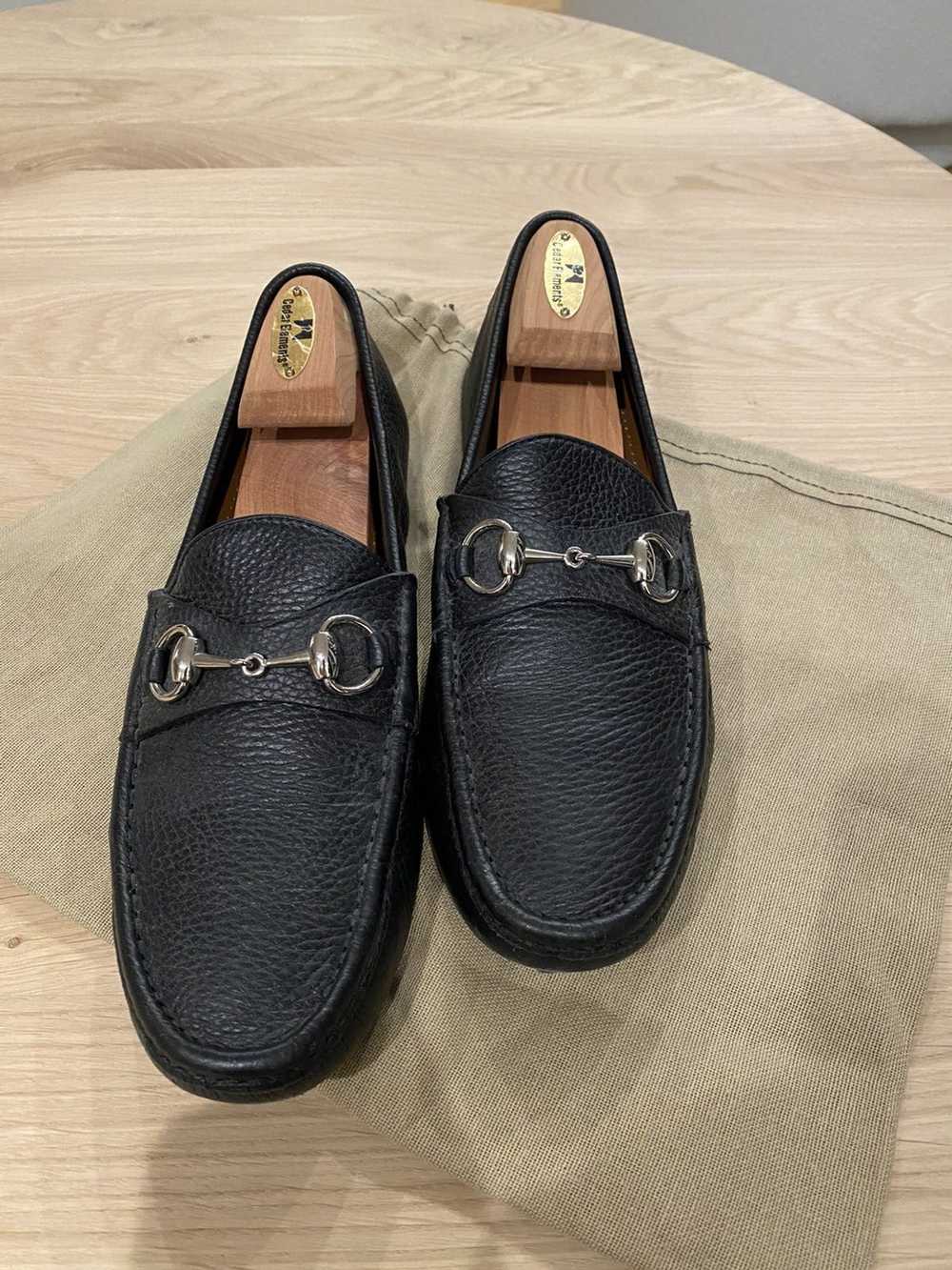 Gucci Gucci Black Leather Driver Loafers - image 2