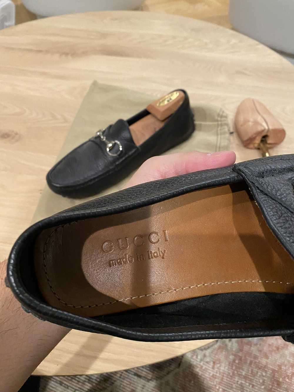 Gucci Gucci Black Leather Driver Loafers - image 6