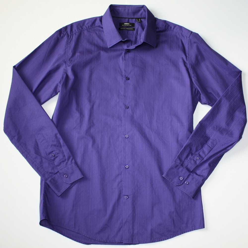 Mexx Metropolitan Slim Fit Purple Dress Shirt siz… - image 1