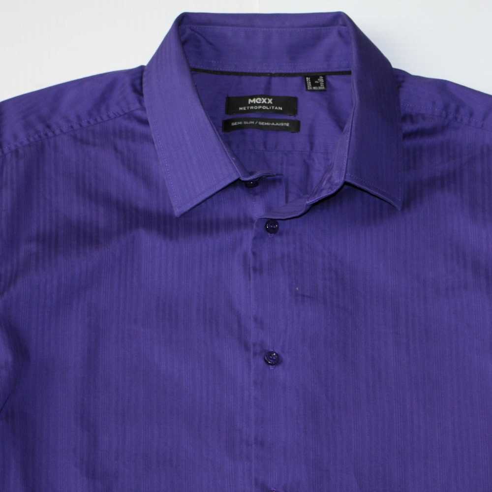 Mexx Metropolitan Slim Fit Purple Dress Shirt siz… - image 2