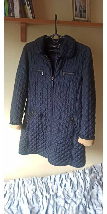 Hobbs London Quilted Navy wasted coat jacket like 