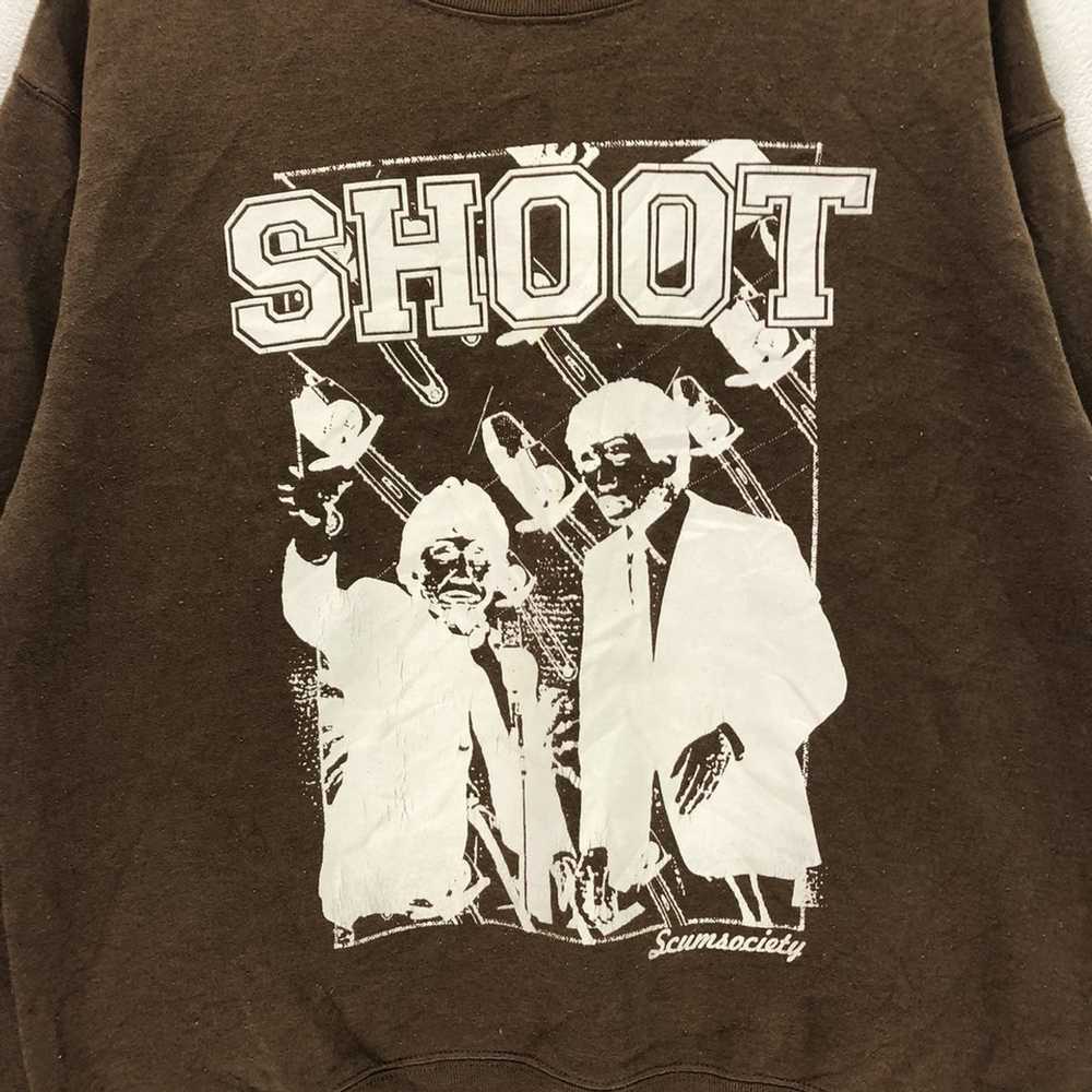 Streetwear Rare vintage shoot sweatshirt big logo… - image 4