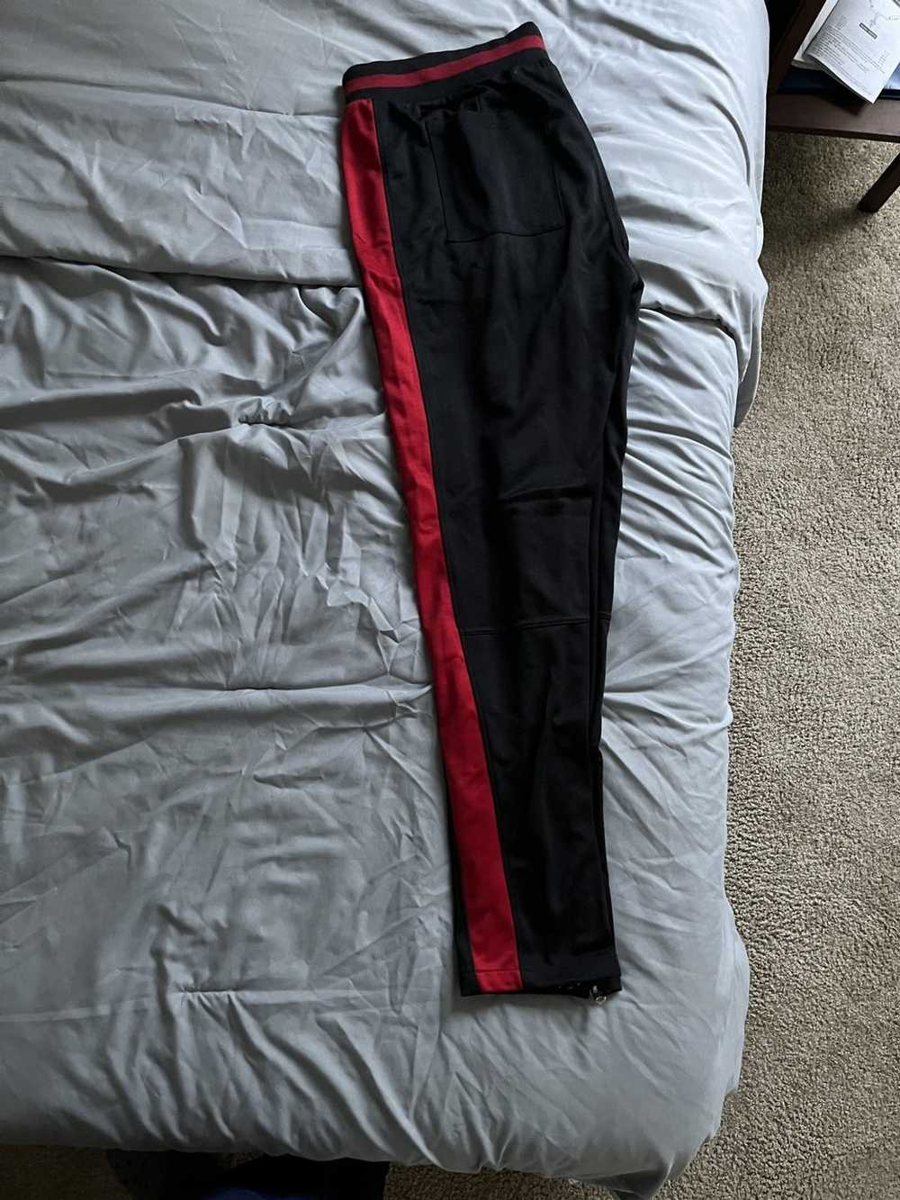 mnml la drawcord track pants black/red