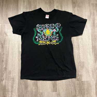 Supreme crest hoodie black sz L