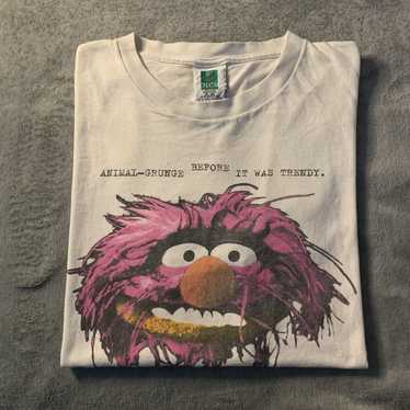 Vintage 90s KERMIT the frog think green parody tee ji… - Gem