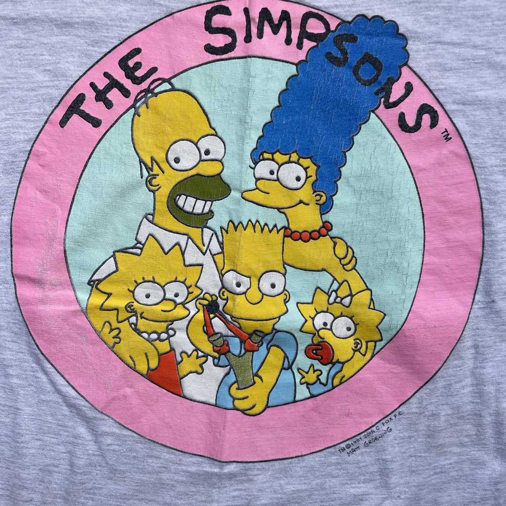 Hanes × Vintage Vintage 1991 The Simpsons T-shirt - image 2