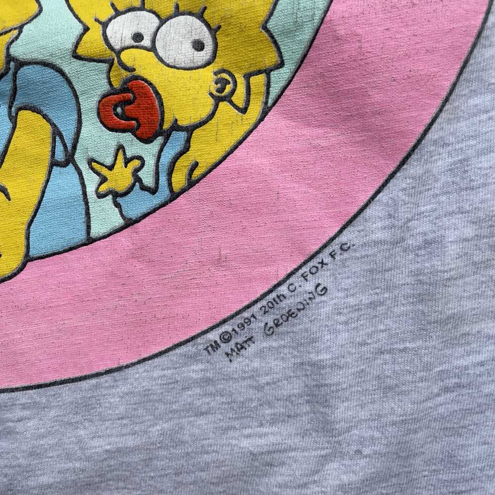 Hanes × Vintage Vintage 1991 The Simpsons T-shirt - image 3