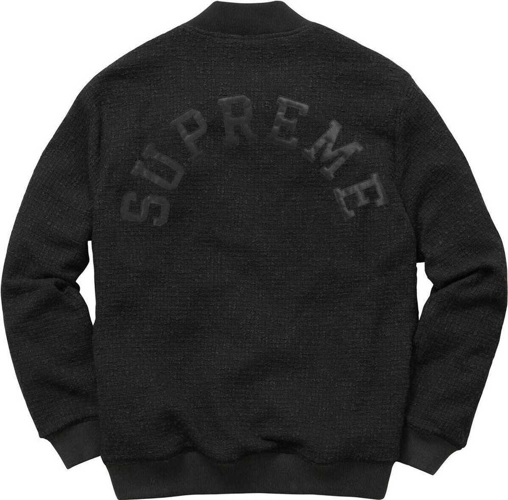 Supreme SUPREME Boucle Varsity Jacket XL Black 16… - image 1