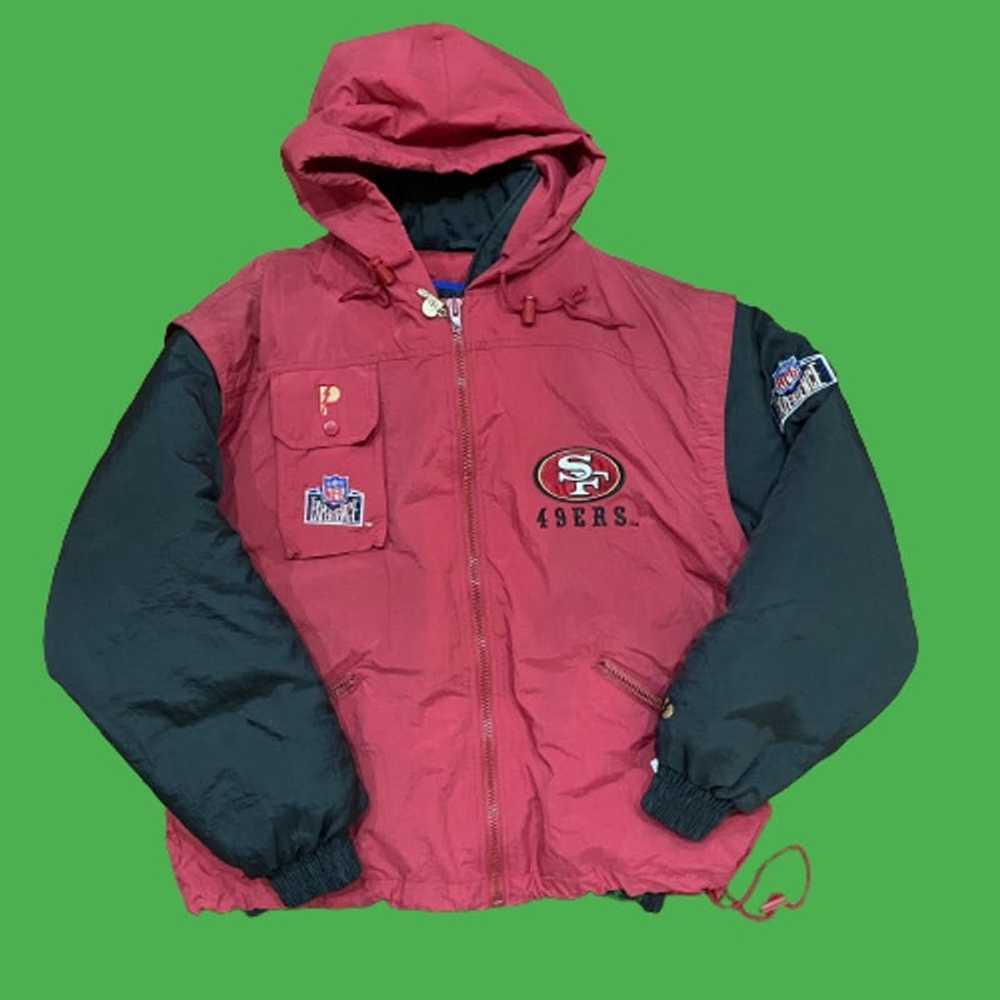 NFL San Francisco 49ers Youth Boys Solid Packaway Puffer Red Jacket, Sz L