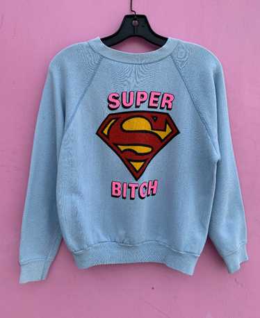 SUPERMAN SUPER BITCH CREWNECK SWEATSHIRT AS-IS - image 1