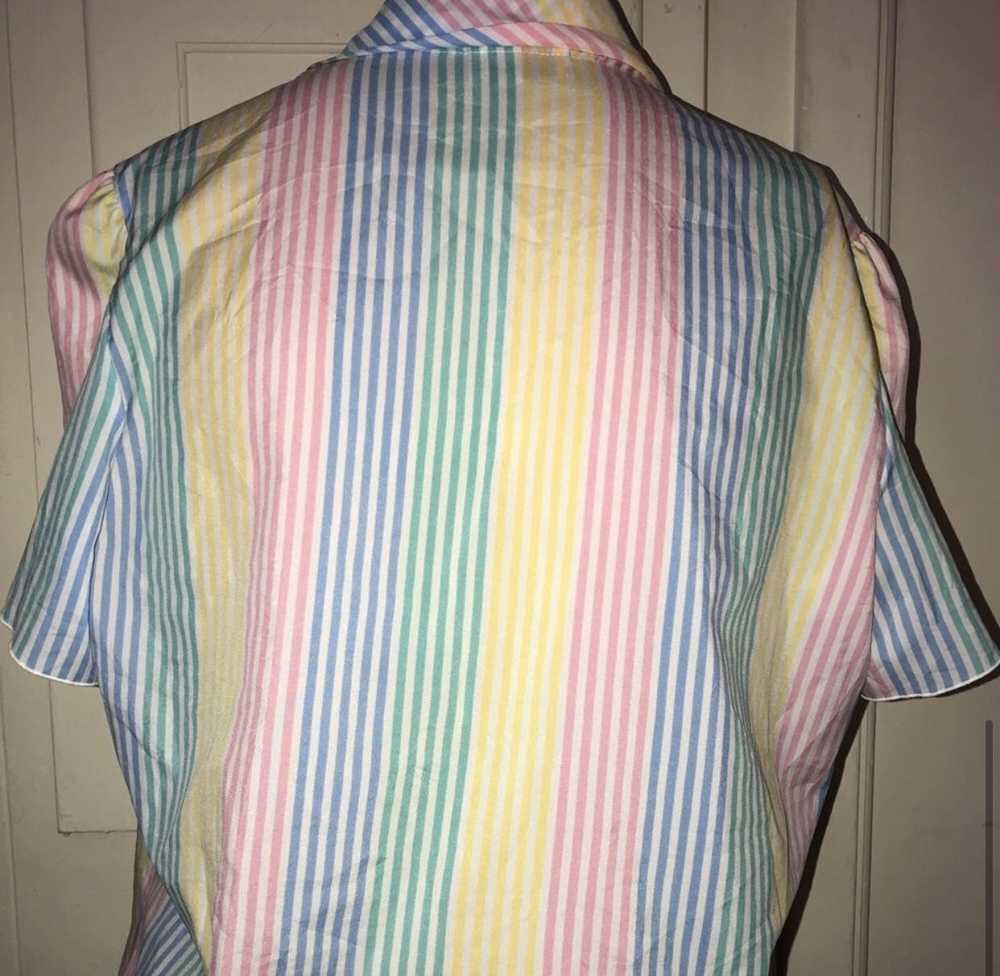 Vintage Vintage 70’s Judy Bond Pastel Striped Lad… - image 4