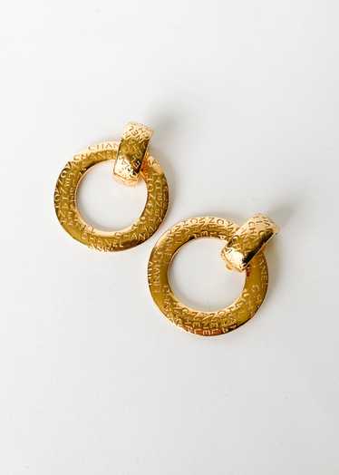 Vintage Chanel crystal convertible hoop earrings
