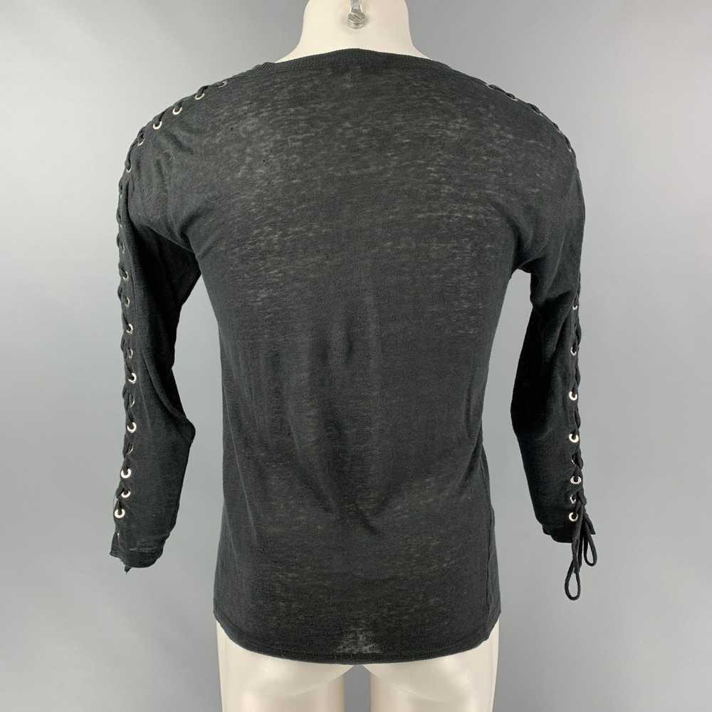 Iro Salim Black Solid Linen Long Sleeve Tshirt - image 3