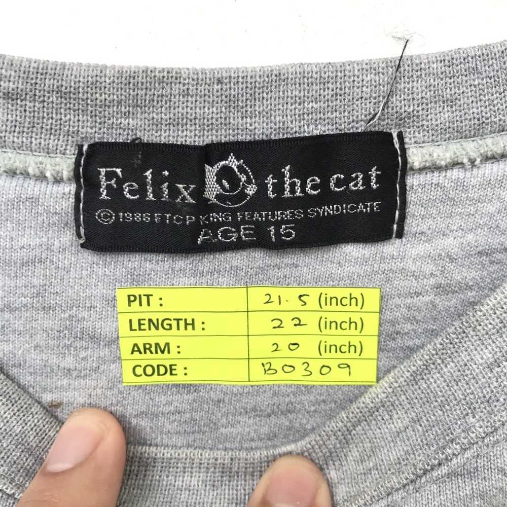 Vintage Vintage 80’s Felix The Cat Big logo sweat… - image 4