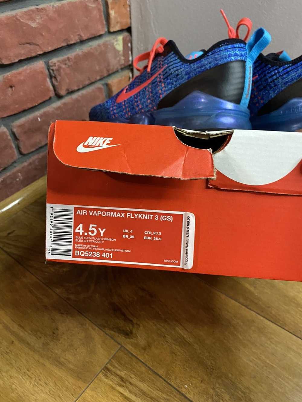 Nike Air Vapormax Flynit 3 GS Blue Size 4.5Y - image 9