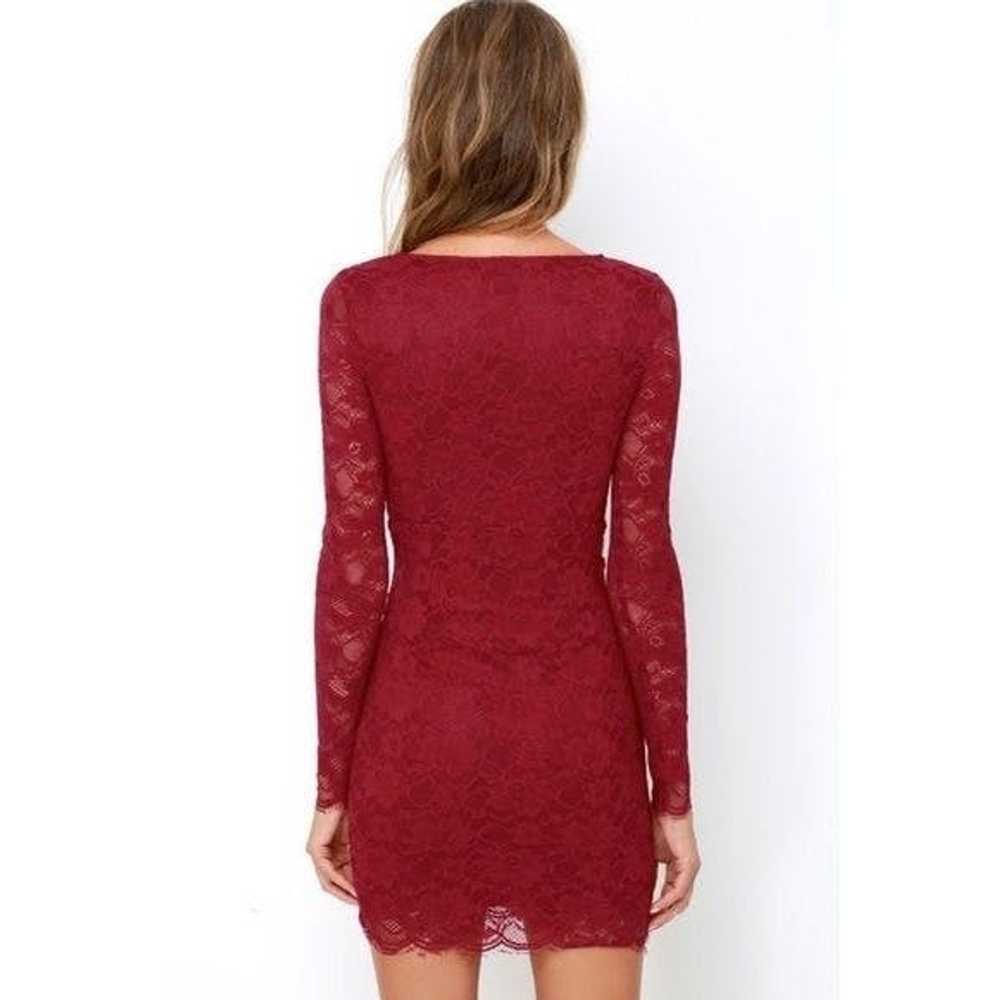 Other Lulus Entwine and Dine Wine Red Lace Dress … - image 10