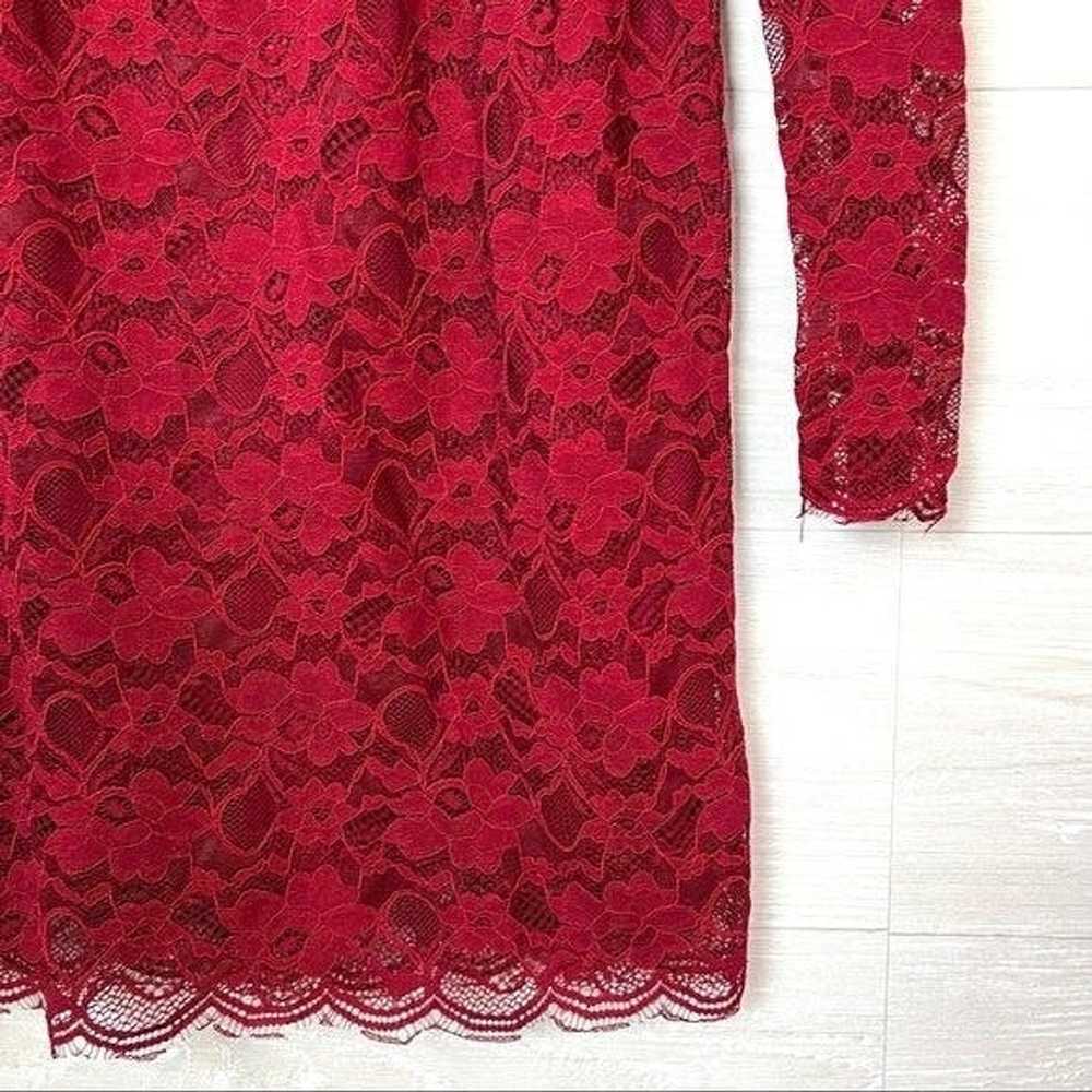 Other Lulus Entwine and Dine Wine Red Lace Dress … - image 11