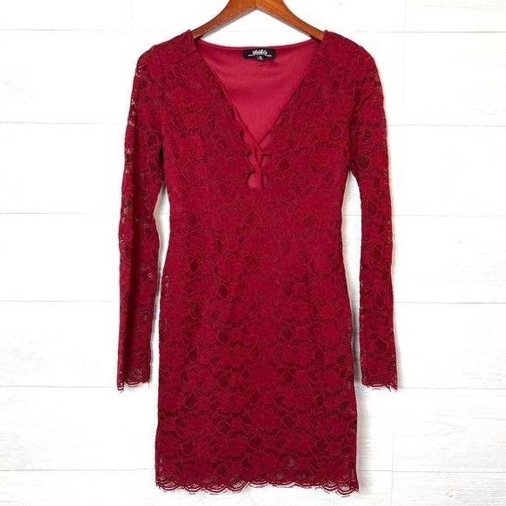 Other Lulus Entwine and Dine Wine Red Lace Dress … - image 4