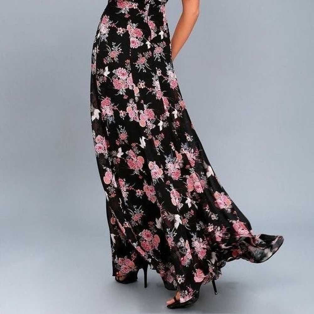 Other Lulus Wings of Love Black Floral Print Maxi… - image 10