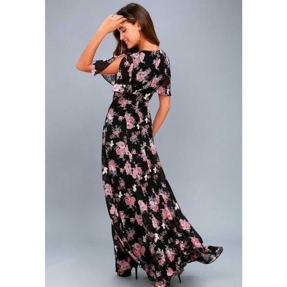 Other Lulus Wings of Love Black Floral Print Maxi… - image 7