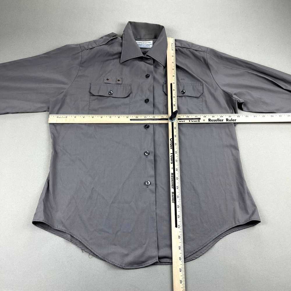 Vintage Vintage Military Uniform Shirt 42 Gray Po… - image 7