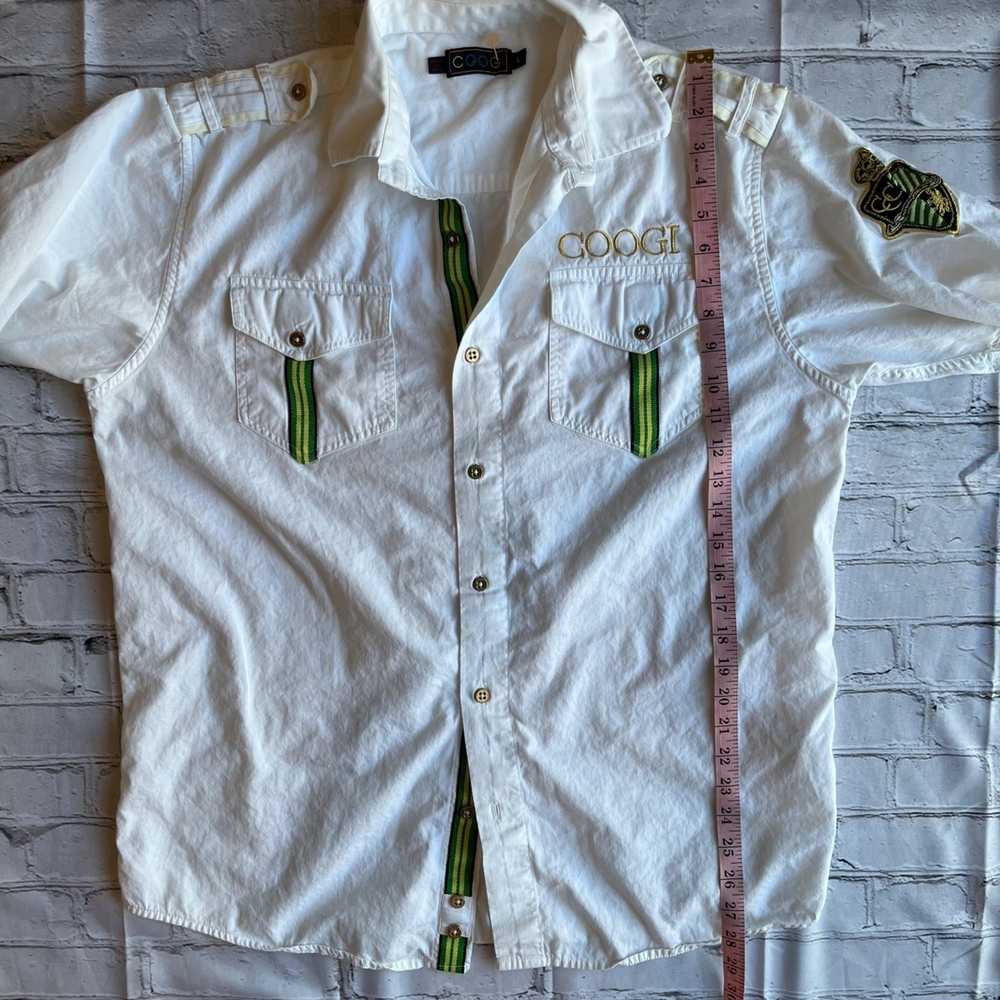 Coogi Coogi Large Mens Button Down Shirt White Ep… - image 8