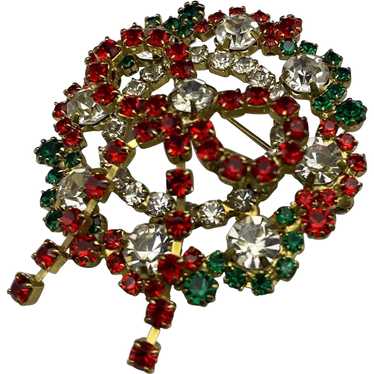 Dazzling Red, Green and Clear Crystal Rhinestone … - image 1