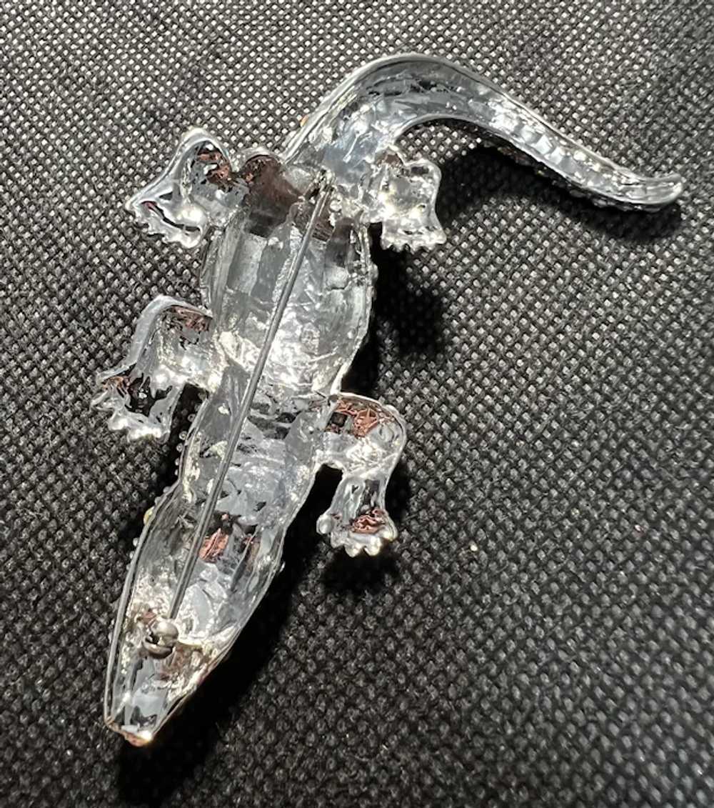 Gorgeous Vintage Shinning Gecko Brooch - image 4