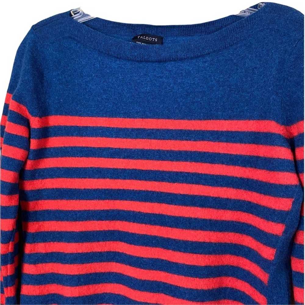 Other Talbots Marino Wool Striped Sweater Size Me… - image 5