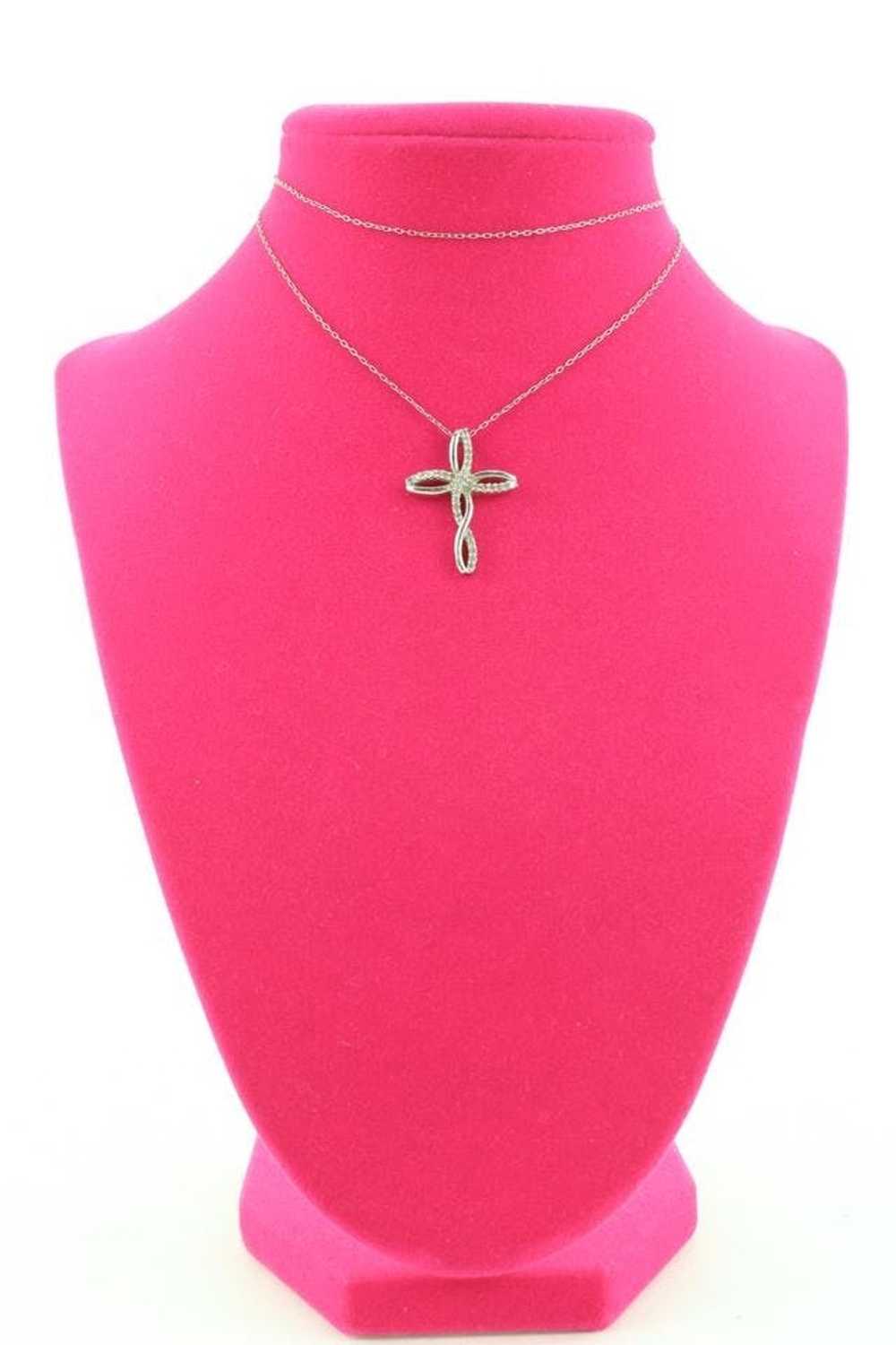 Other Fine Jewelry 925 Silver Cross Necklace 117o… - image 1