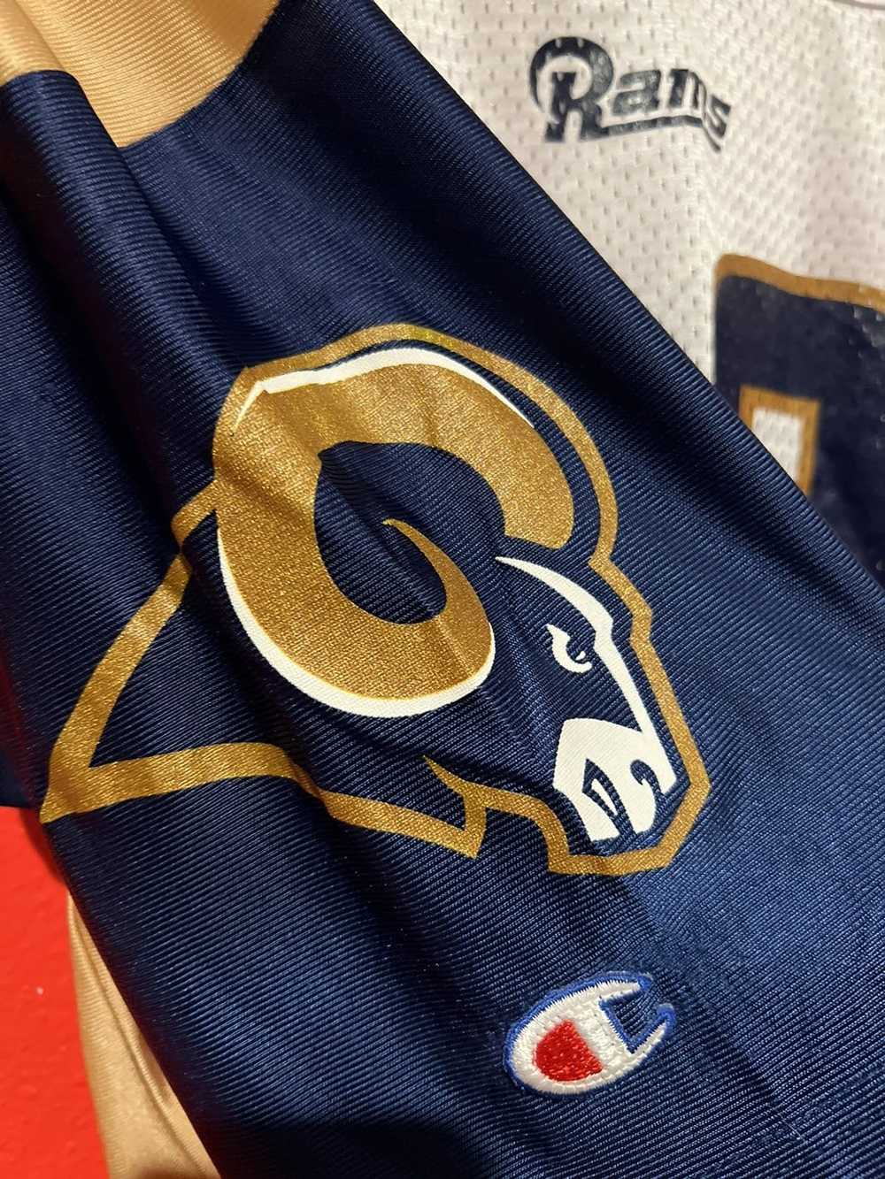 Champion Rams Jersey Marshall Faulk White Vintage… - image 3