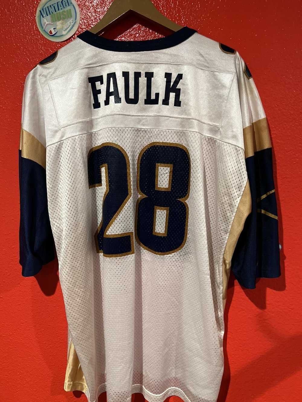 Champion Rams Jersey Marshall Faulk White Vintage… - image 5