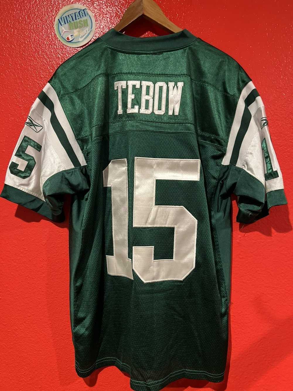 Reebok Jets Tim Tebow Jersey Sewn In Authentic Ra… - image 4