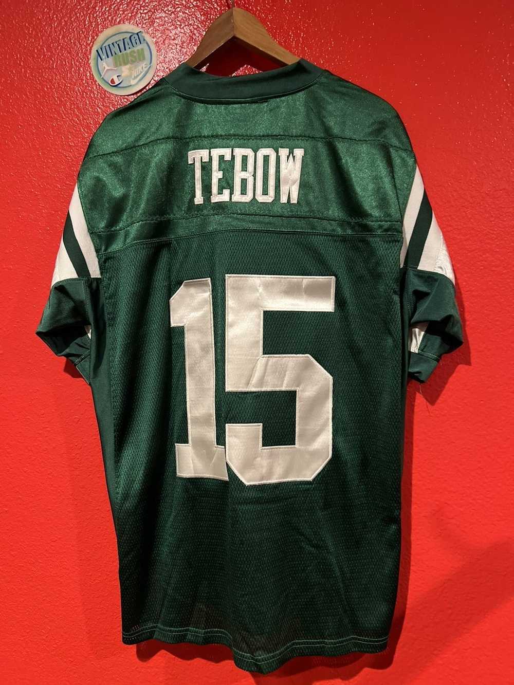 Reebok Jets Tim Tebow Jersey Sewn In Authentic Ra… - image 5