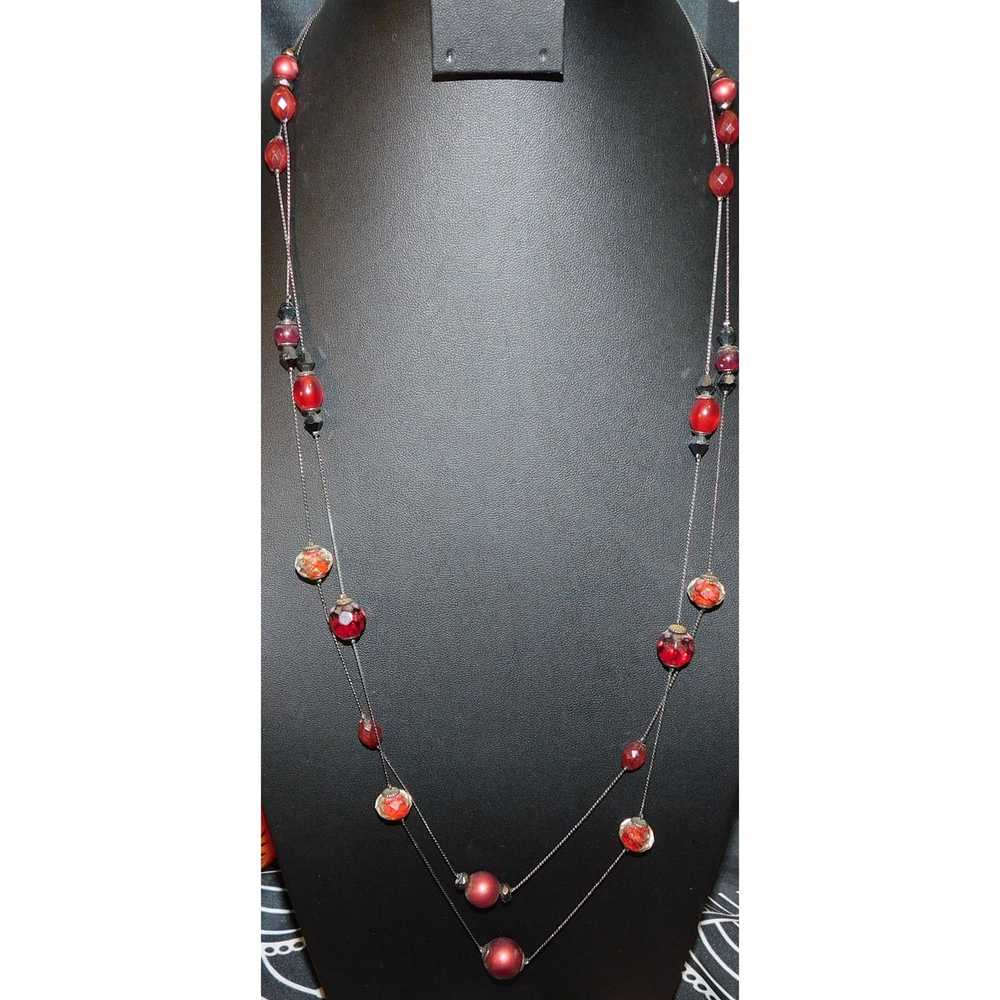 Other Red And Black Beaded Necklace - image 2