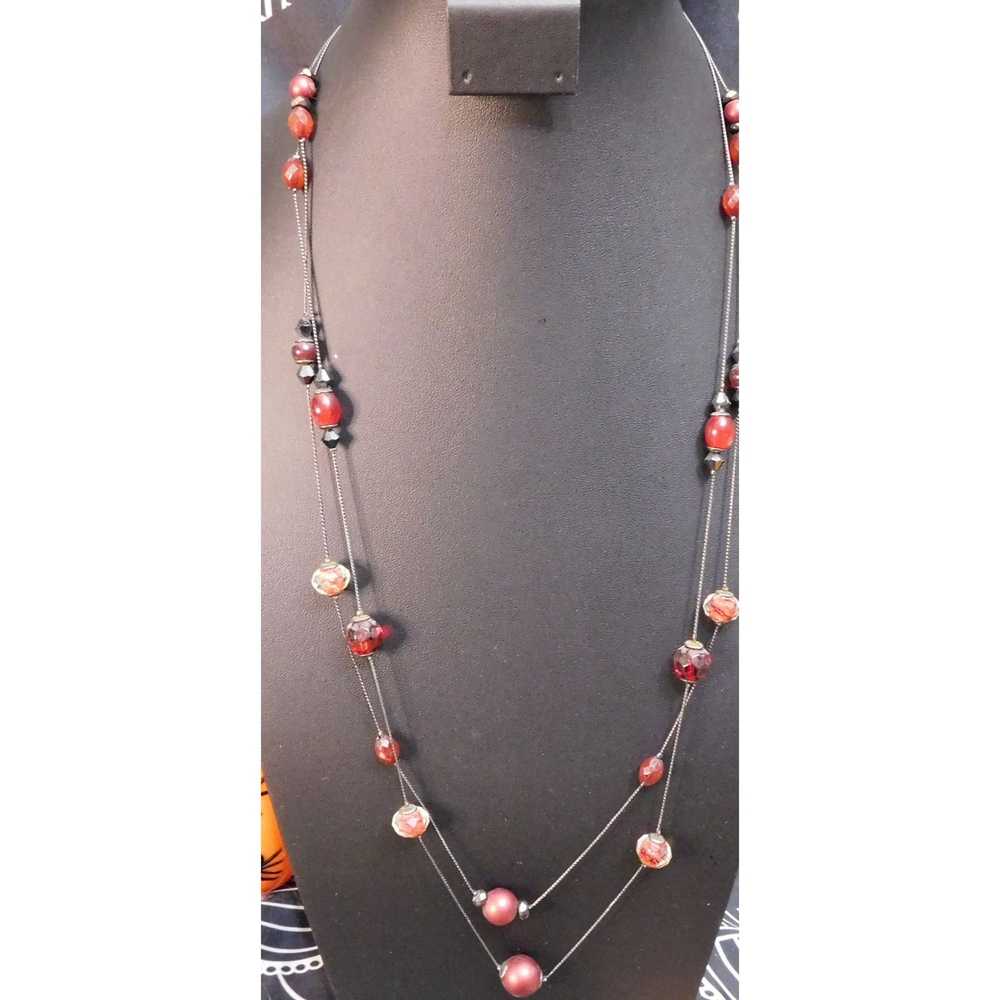 Other Red And Black Beaded Necklace - image 3